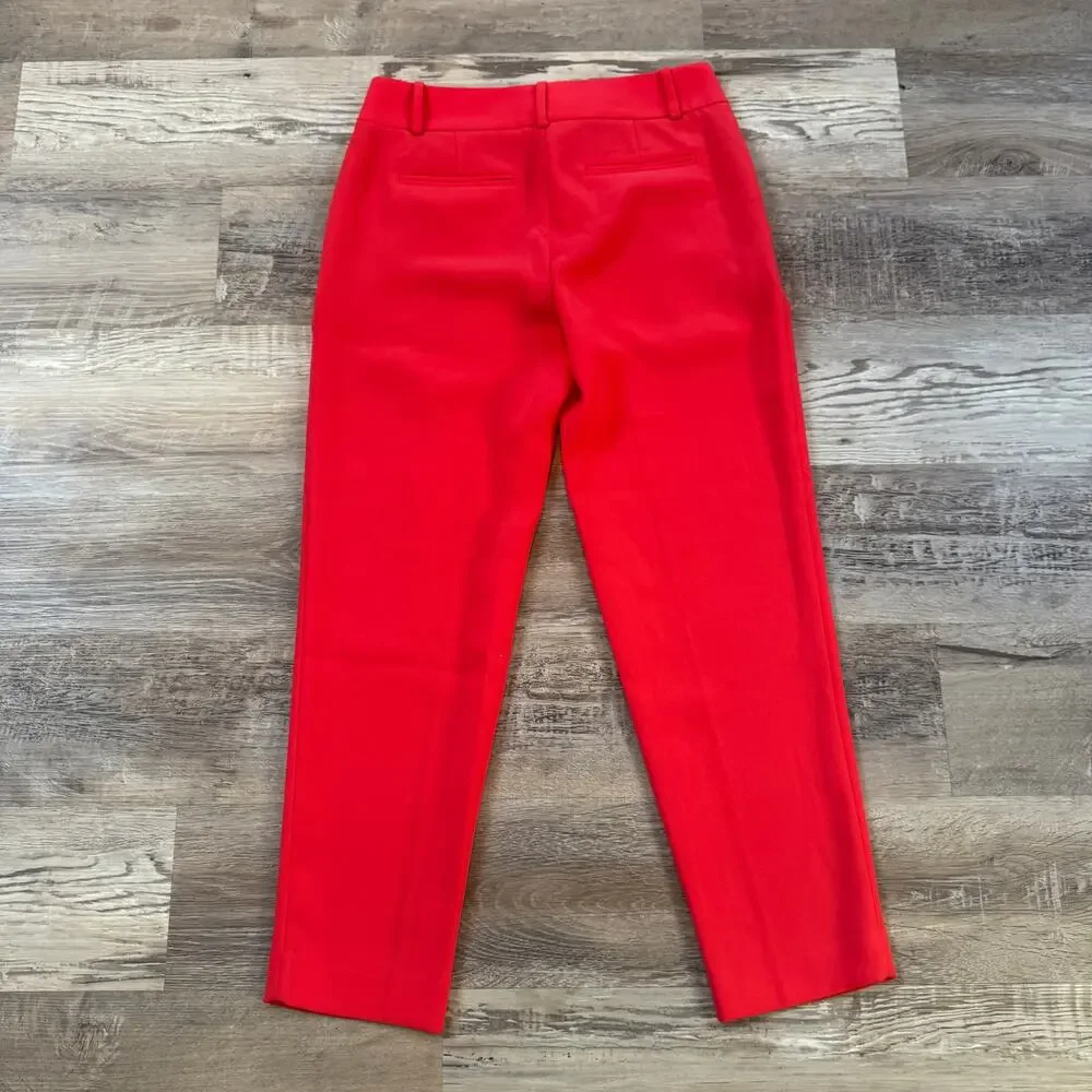 NWT J.Crew Pleated Tapered Ankle Trousers Office Siren Corpcore Workwear 00
